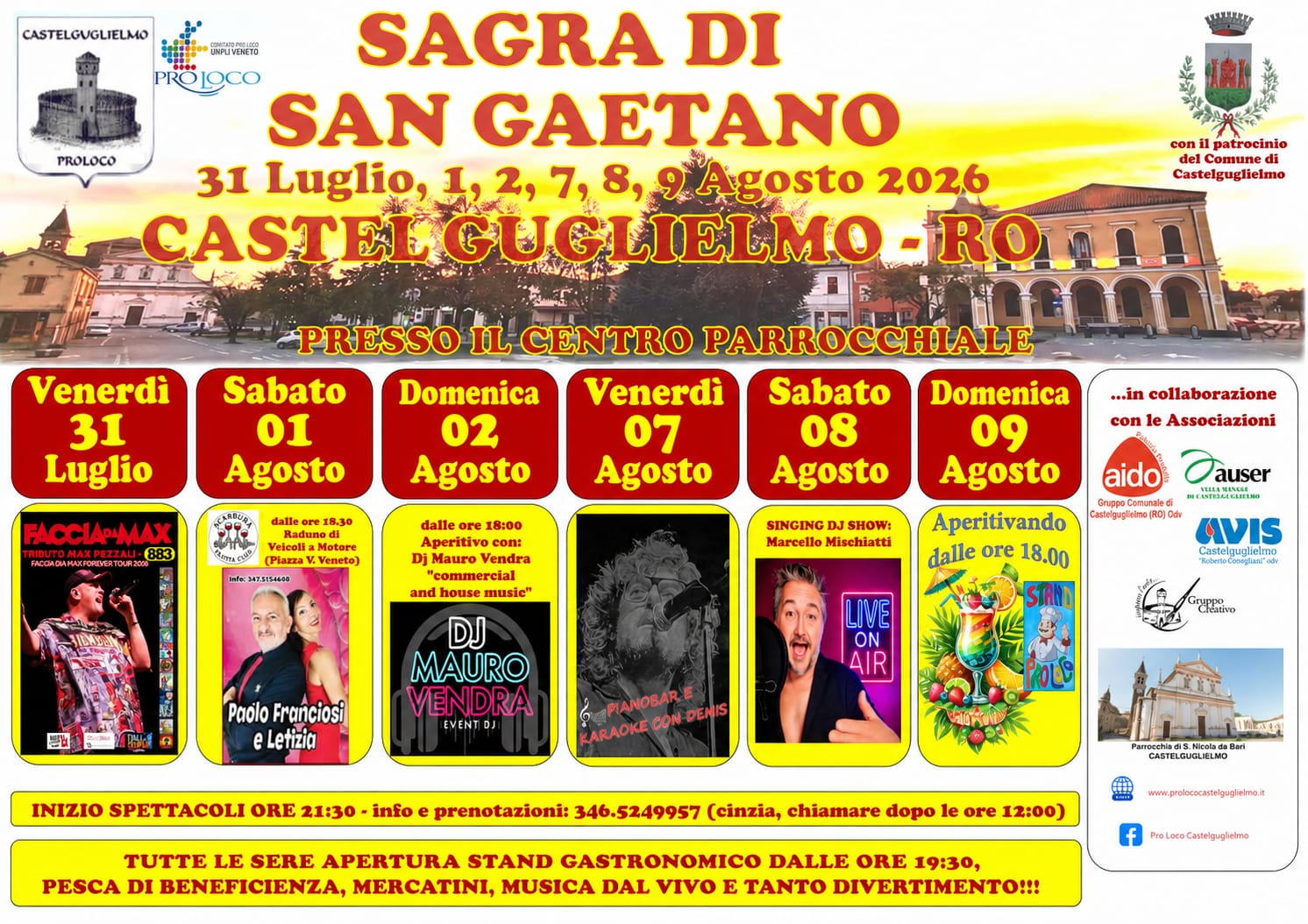 Sagra di San Gaetano 2026: tradizione, gusto e divertimento a Castelguglielmo