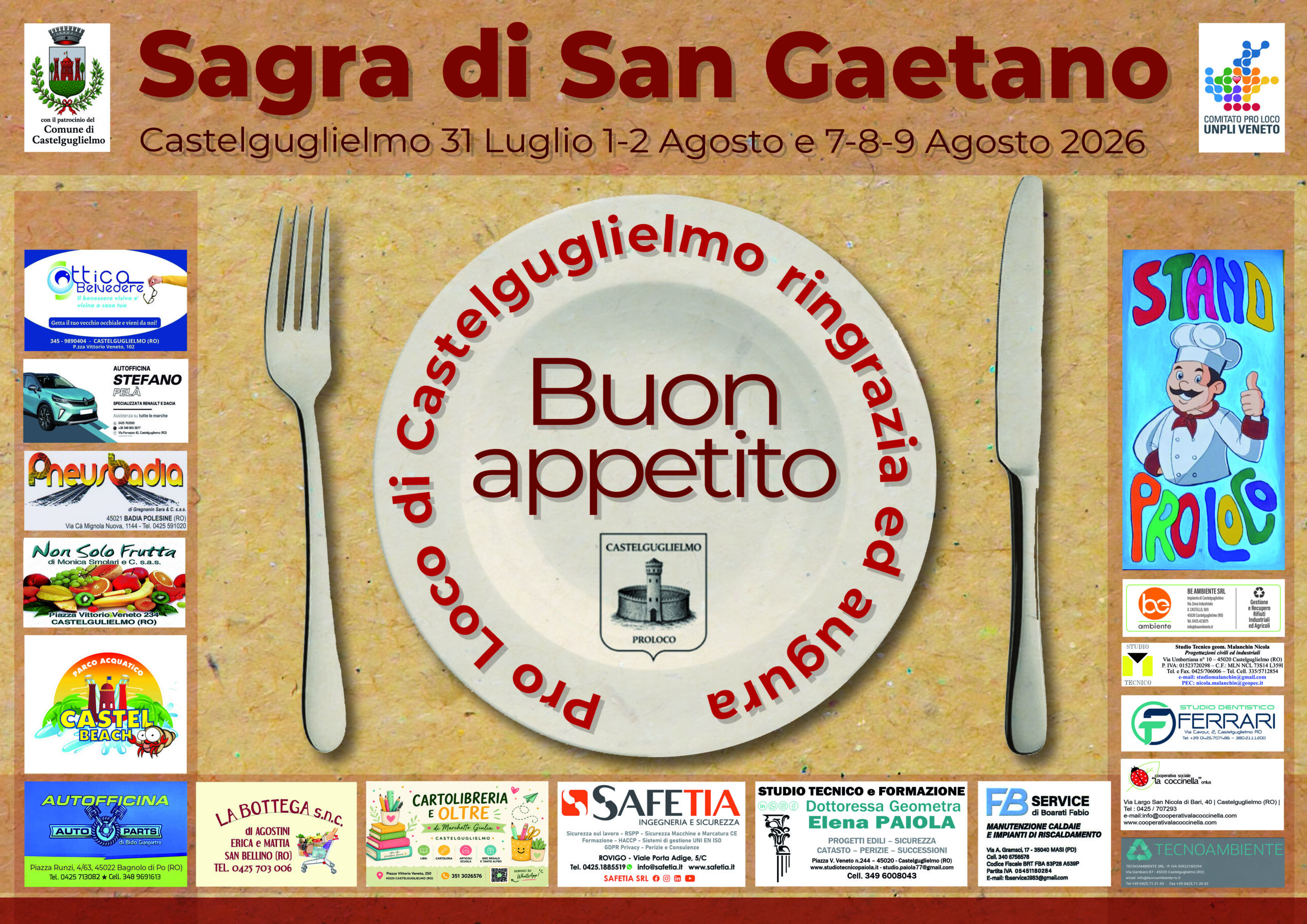 Un grazie speciale ai nostri sponsor